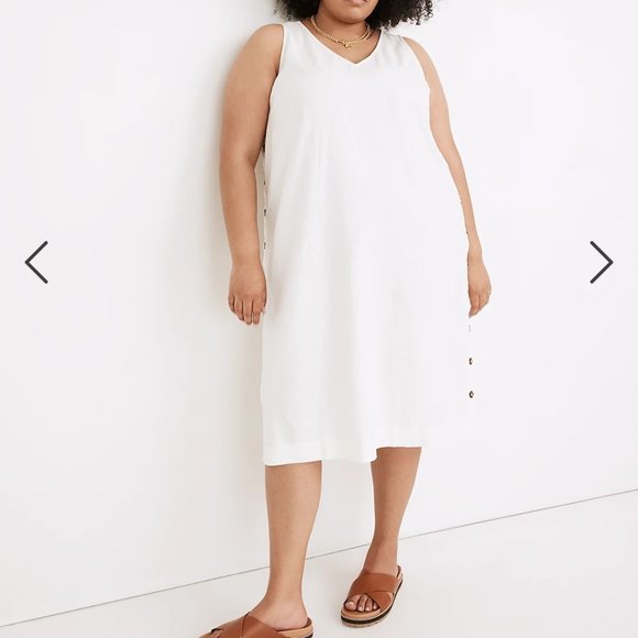 Linen and cotton blend plus size dress 3x - Picture 3 of 6